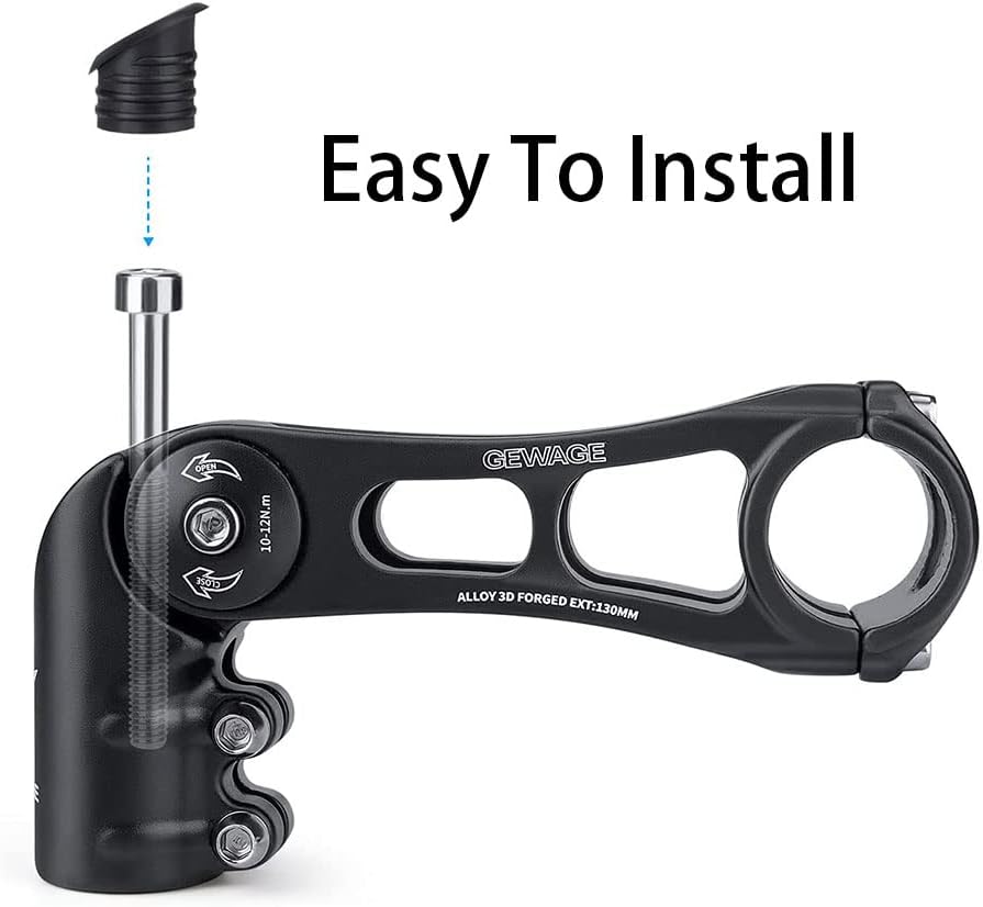 Thumbnail 2 de GEWAGE potence réglable VTT/route/BMX 75/95/130 mm compatible 31,8 mm (825D-130)