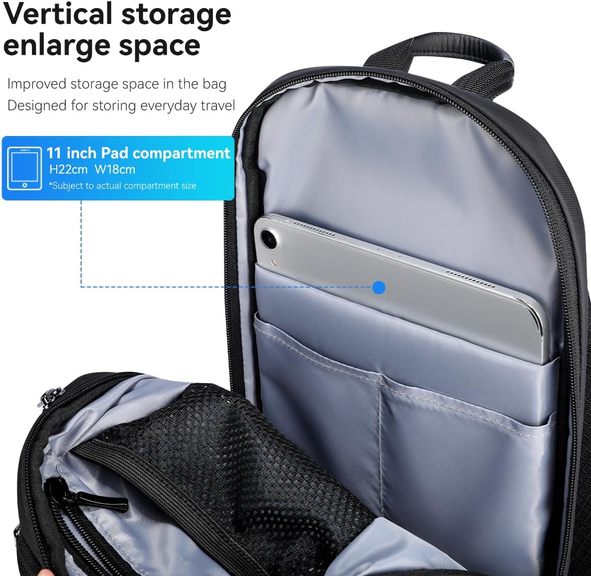 Thumbnail 3 de MARK RYDEN 6L Large Crossbody Bag for Men – 32x19x11 cm, USB-C Port & Anti-Theft Pocket
