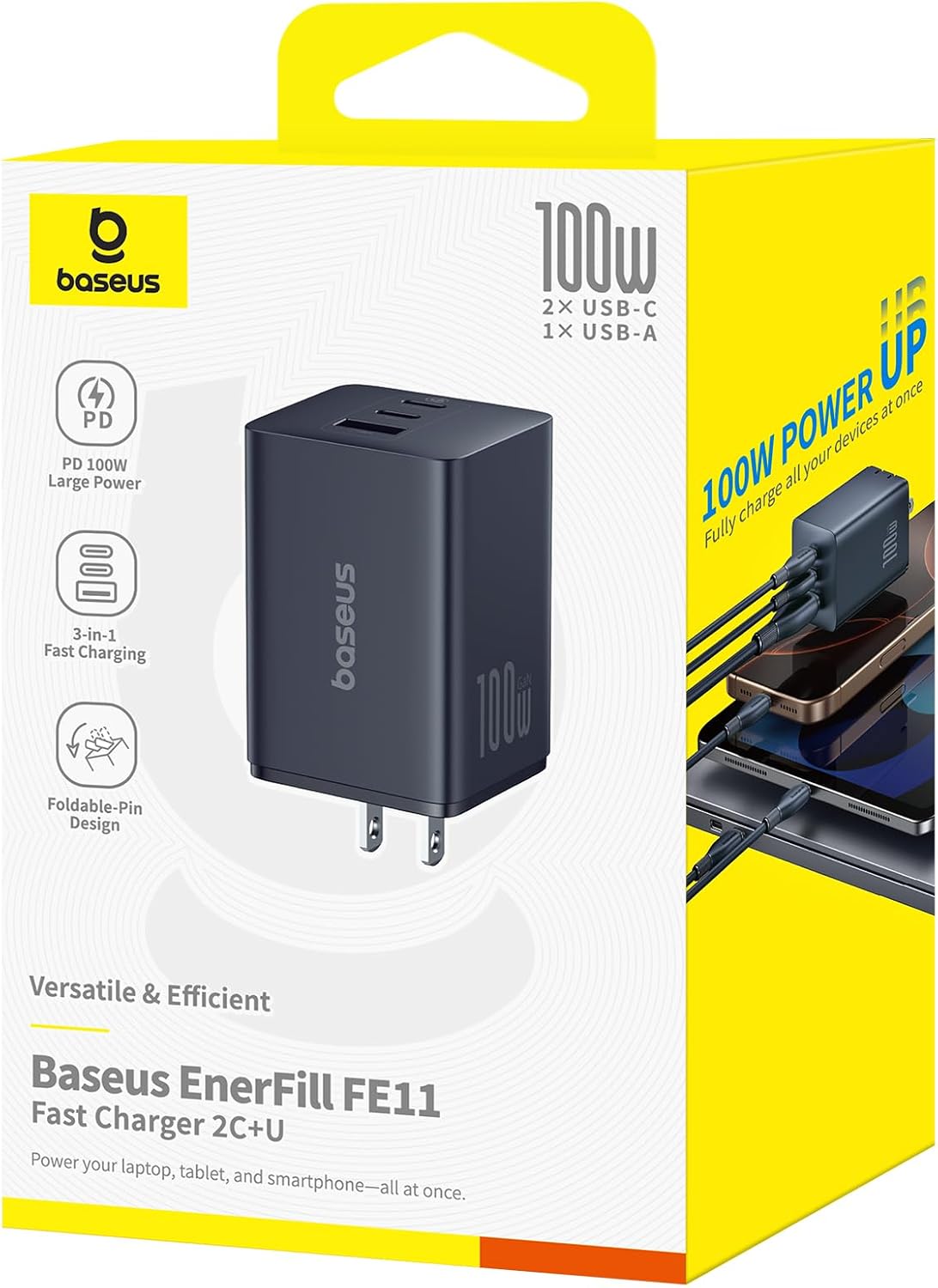 Thumbnail 6 de Baseus 100W 3-Port Foldable USB-C Charger