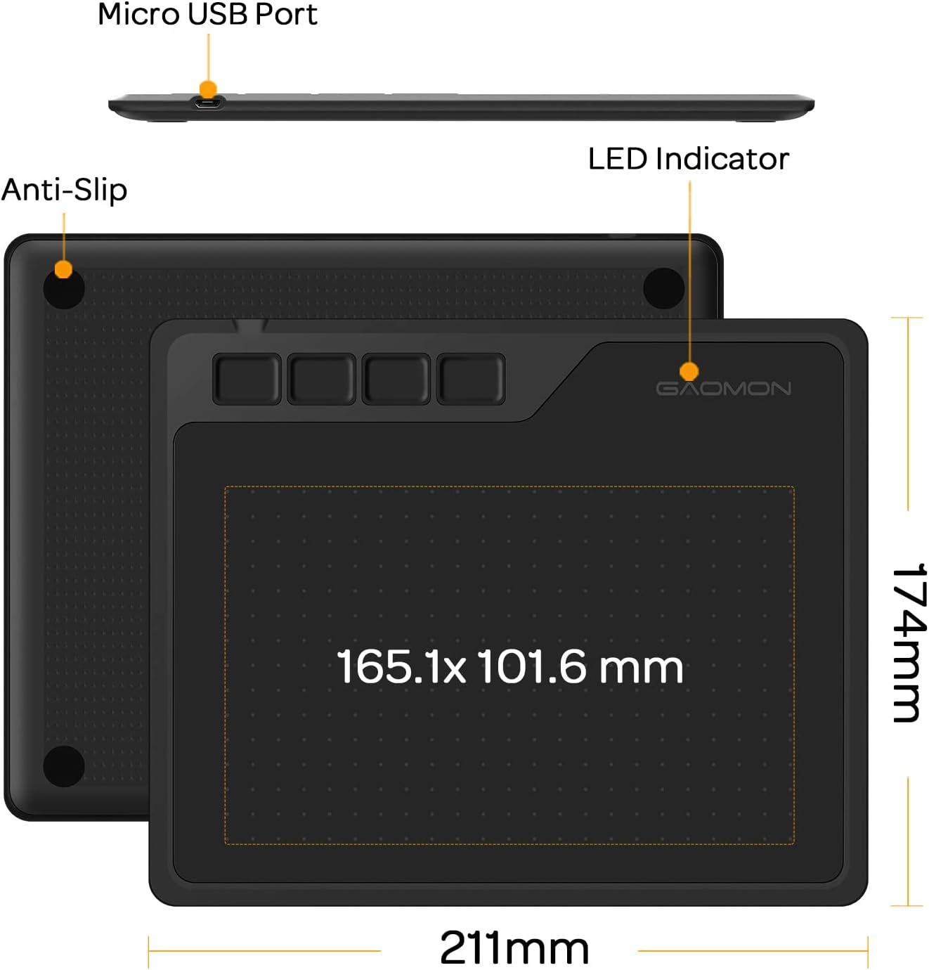 Thumbnail 6 de GAOMON S620 signature graphics tablet with 4 buttons 🎨