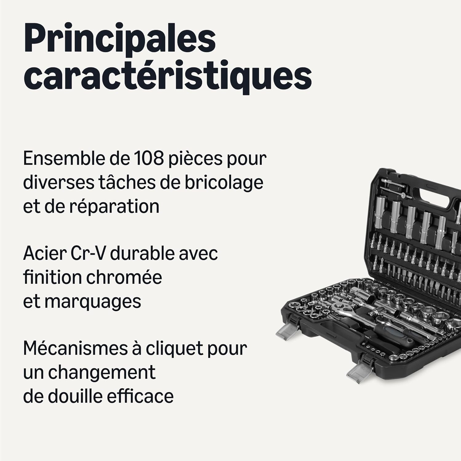 Thumbnail 1 de Amazon Basics Lot de douilles 108 pièces