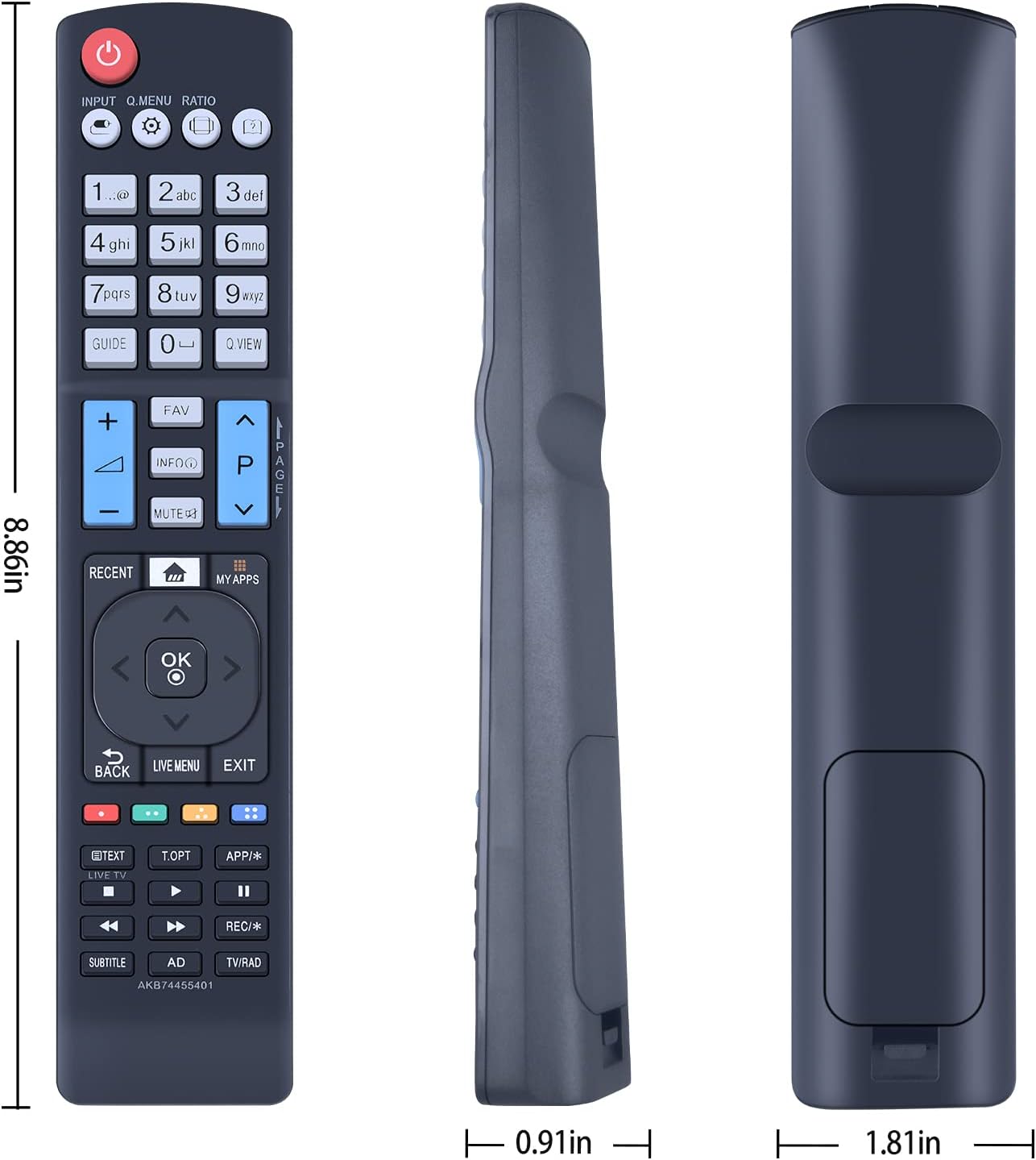 Thumbnail 6 de TCNOUMT AKB74455401 Remote Control Replacement for LG TV (32LF630V, 40LF630, 40LF630V, 43LF630V, 49LF630V)