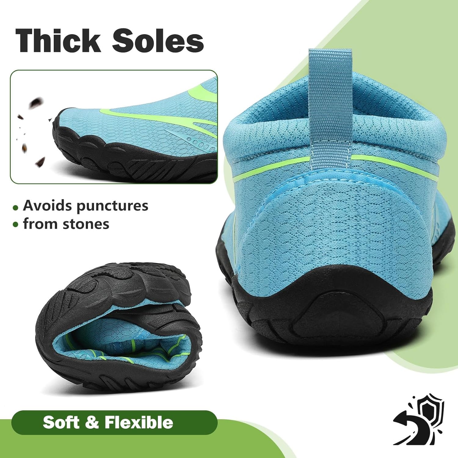 Thumbnail 6 de Mishansha Unisex Badeschuhe Leicht – atmungsaktiv, rutschfest und mit dicker Sohle (Gr. 36–46)