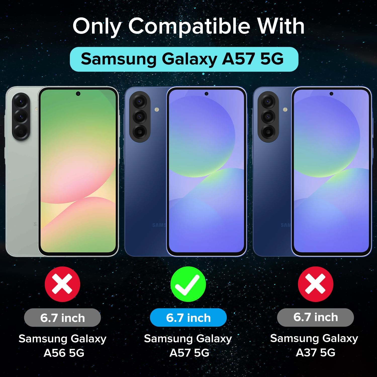 Detalle de ivoler Verre Trempé pour Samsung Galaxy A57 5G (2 pack) – 9H, anti-rayures, pose sans bulles