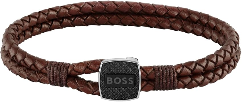Detalle de BOSS Jewelry SEAL Pulsera para hombre — negro o marrón 🧿