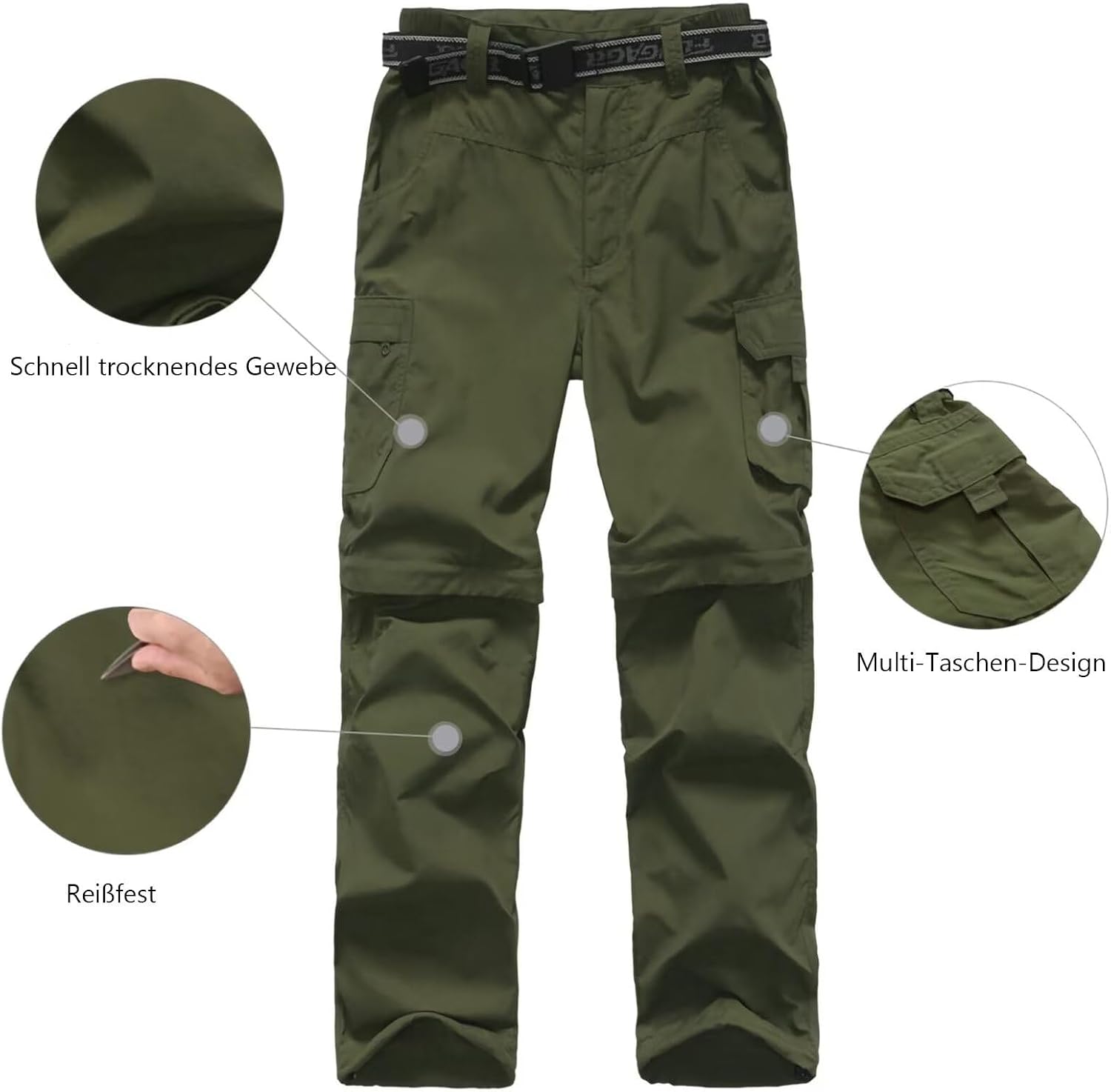 Thumbnail 3 de JOMLUN Wanderhose für Jungen – Abnehmbare Beinschnitte, leichte Trekkinghose mit UV-Schutz