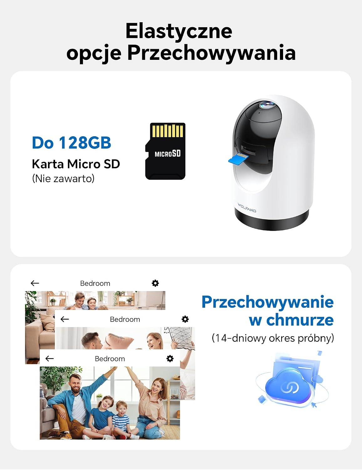 Thumbnail 6 de WOLFANG WS03 – kamera wewnętrzna 2K 3 MP, obrót 360° i noktowizja