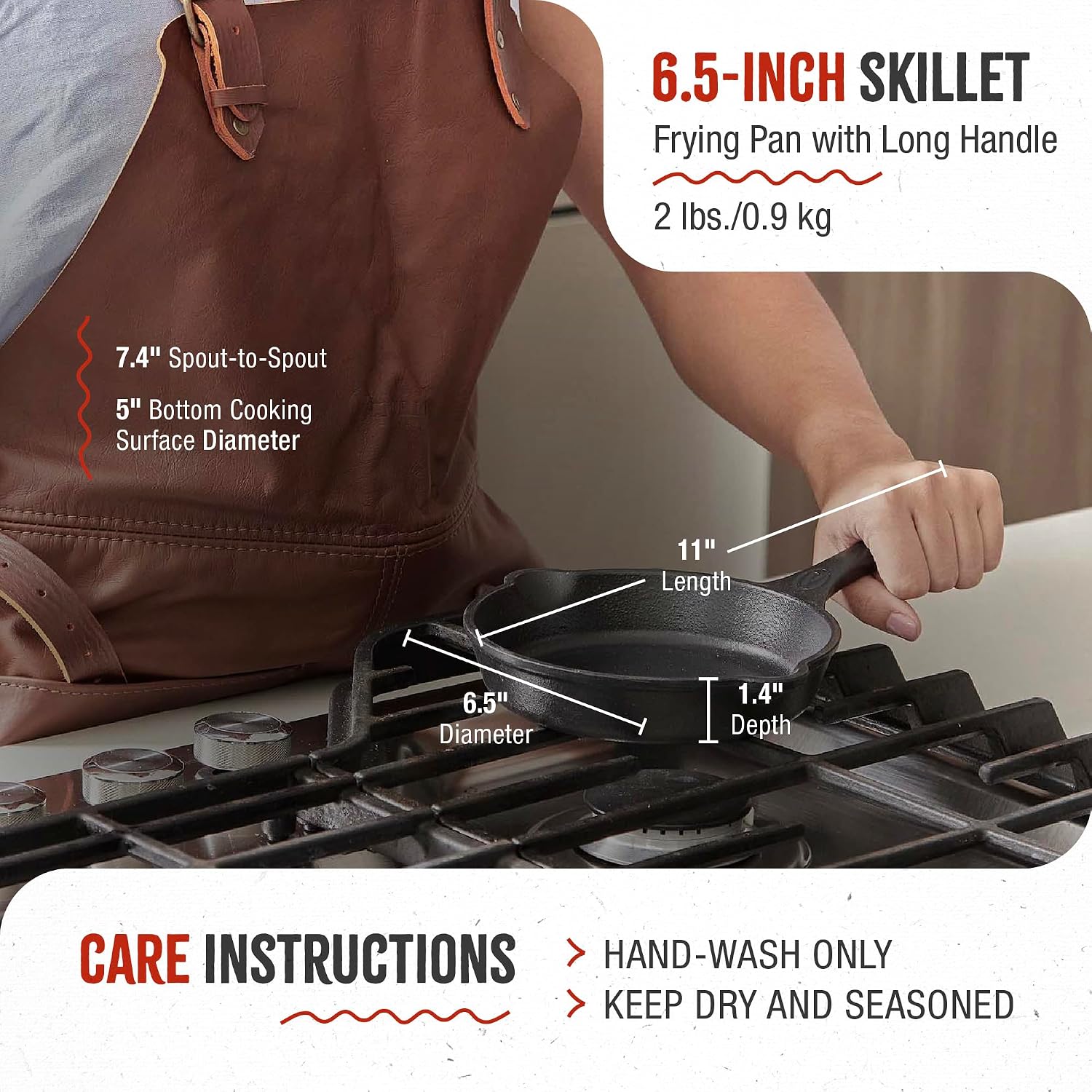 Detalle de Victoria Cast Iron Skillet 6.5-Inch