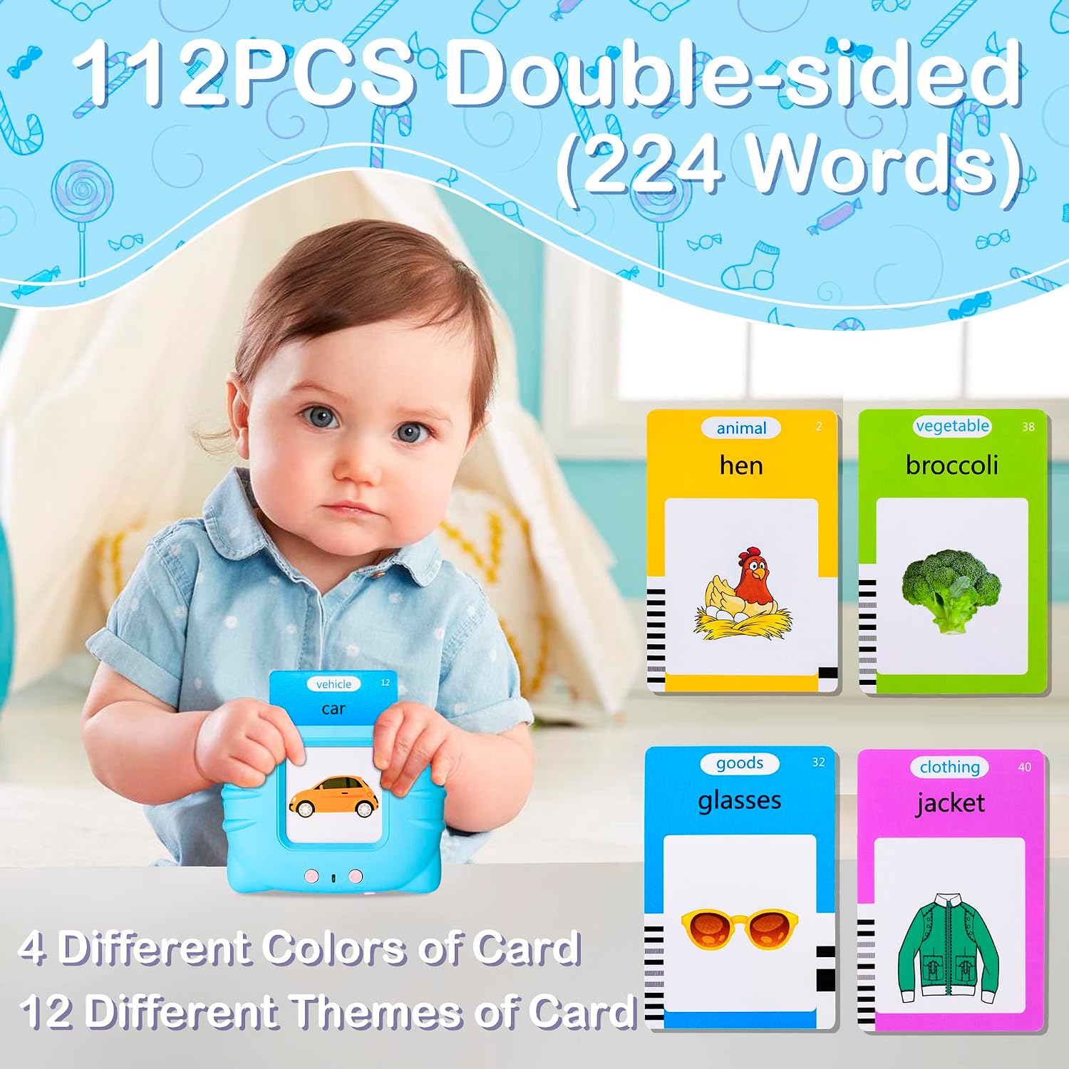 Thumbnail 1 de Talking Flash Cards by ZNZ: Montessori Reading Machine for 3–6 Year Olds