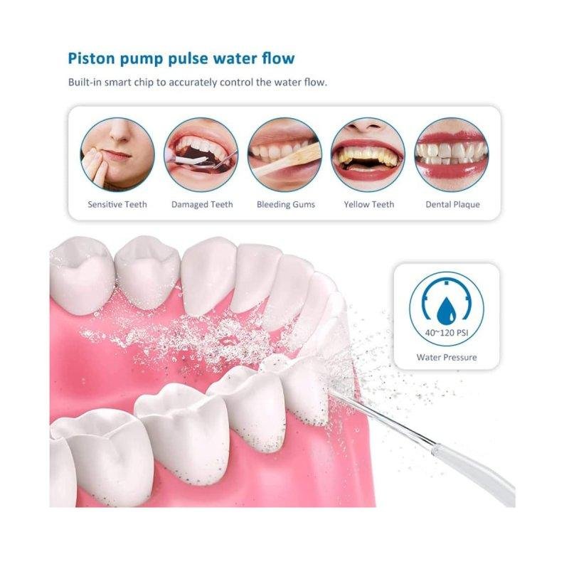 Detalle de Irrigador Klack Water Flosser 300 ml Inalámbrico IPX7 – higiene bucal eficaz y cómoda