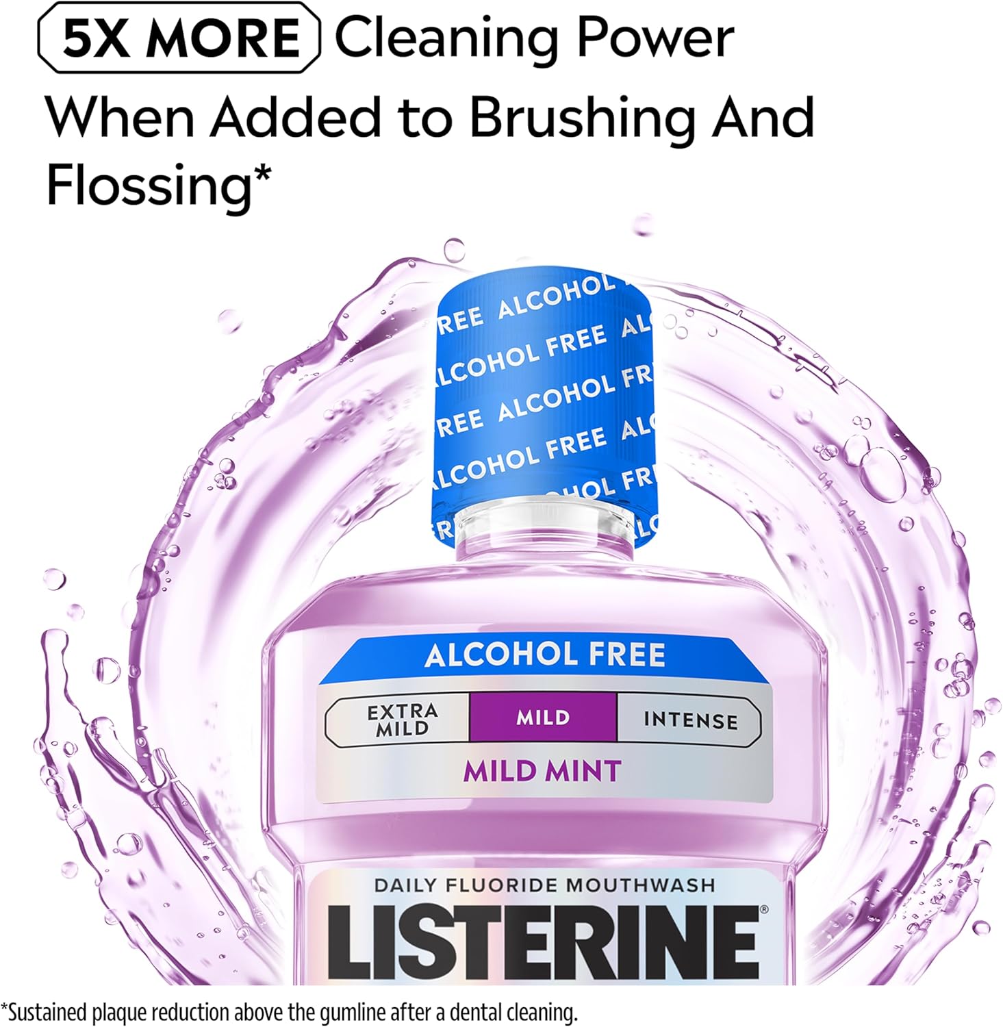 Thumbnail 2 de Listerine Total Care Milder Taste (Zero Alcohol) Antibacterial Mouthwash – 750ml, Pack of 4