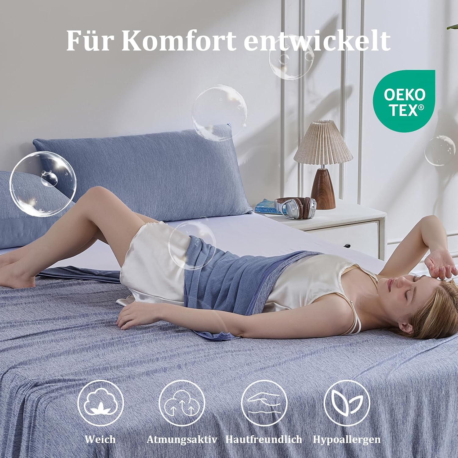 Detalle 2 de CHOSHOME Sommerdecke Kühldecke 150x200cm – Selbstkühlende Decke mit Doppel-Seiten-Design