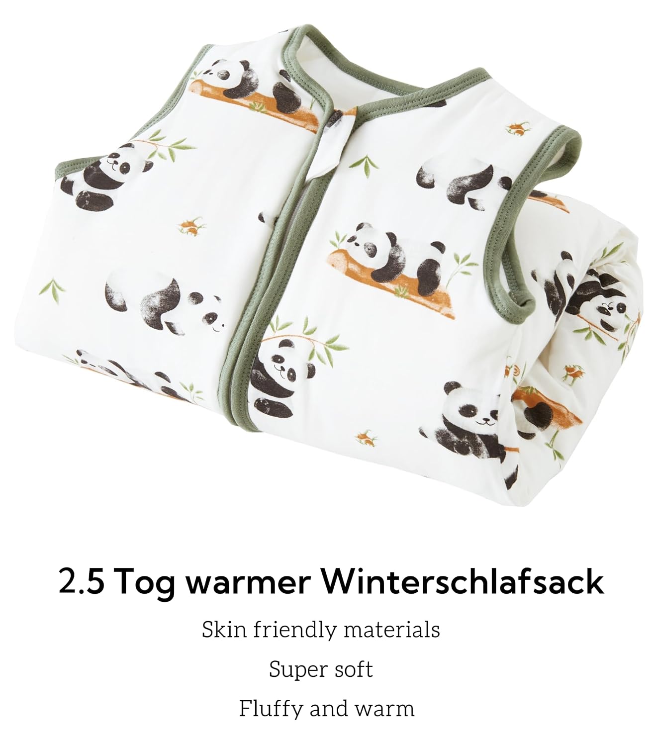 Detalle 2 de Chilsuessy Baby Schlafsack mit Beinen 2,5 Tog 80 cm 👶