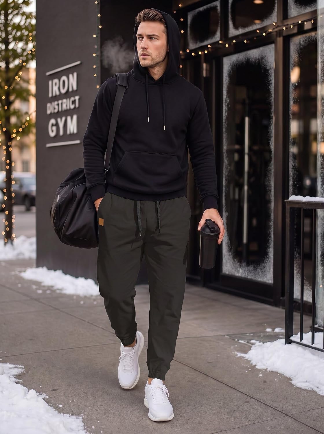 Detalle 1 de COOFANDY Men's Cotton Jogger Pants