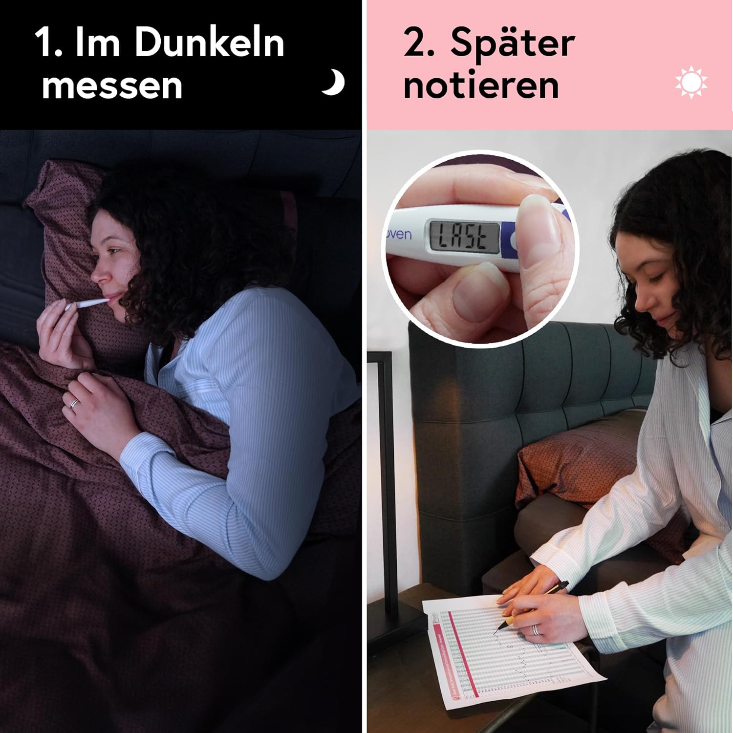 Thumbnail 2 de iProvèn Ovulationsthermometer Dual-Dezimal: Basalthermometer für präzise BBT-Auswertung