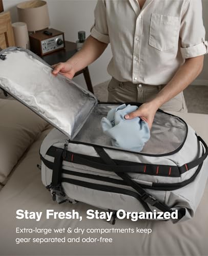 Thumbnail 2 de Tolaccea Mochila de viaje expandible 40L-55L con TSA y compartimento impermeable para portátil de 17,3