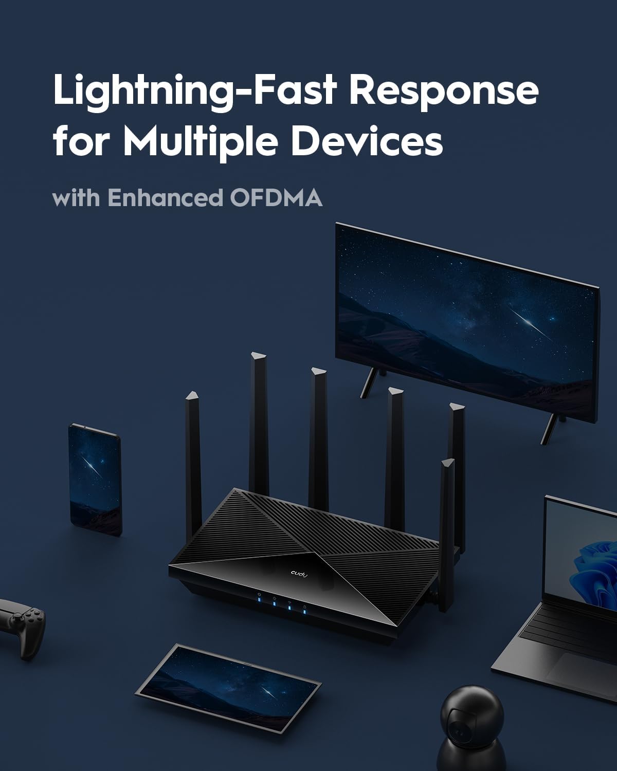Thumbnail 4 de Cudy BE6500 WiFi 7 Dual-Band Gigabit Gaming Router (WR6500) with VPN Client/Server and Mesh App Control
