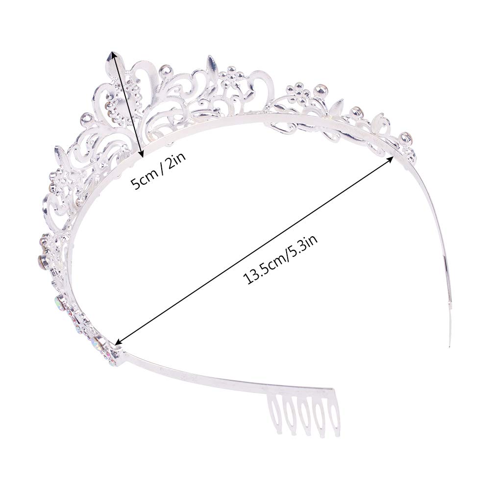 Detalle de Didder Didder-Beauty-EF296-W Crystal Tiara with AB Rhinestones and Hair Combs