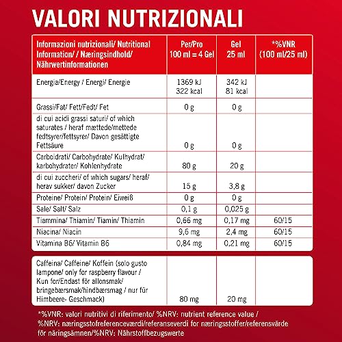 Detalle de Enervit Gel Energetico con Vitamine – confezione assortita da 20 gel, 20 g di carboidrati, vegan e senza glutine