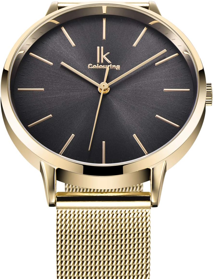 Thumbnail 2 de Alienwork IK Minimalist Montre Femme Ultra Fine avec Bracelet en Maille