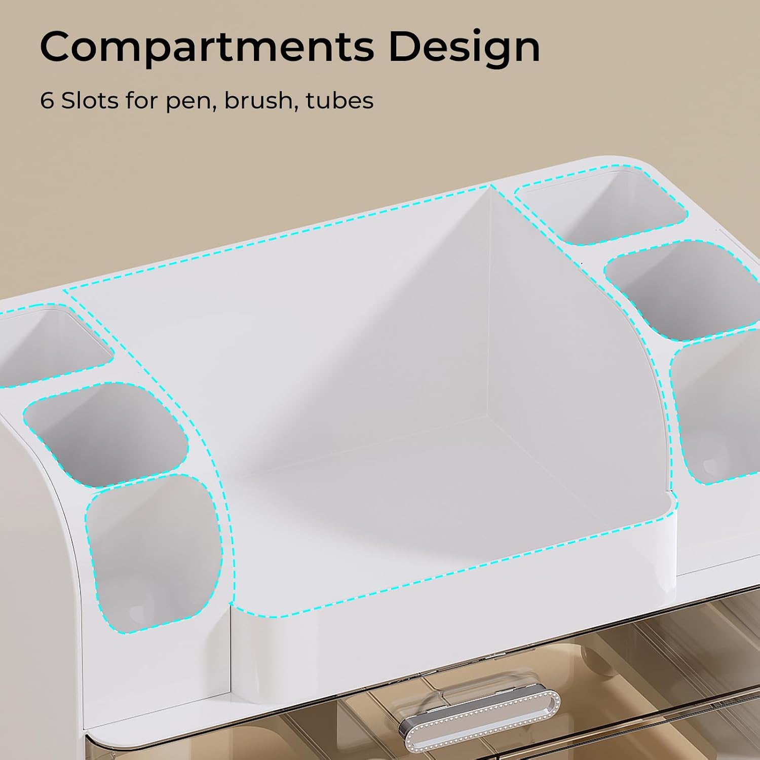 Thumbnail 4 de Makeup Organizer with 2 Large Drawers 13.4L