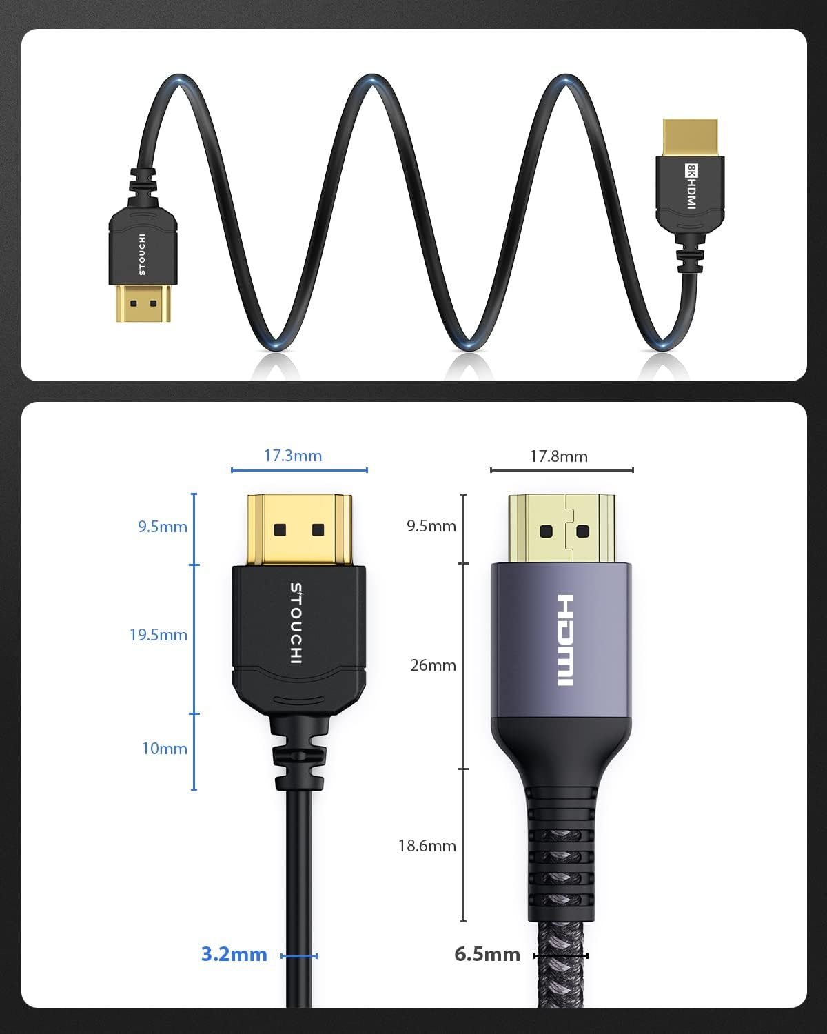 Thumbnail 5 de Stouchi Ultra Thin Hyper 1.5M HDMI 8K
