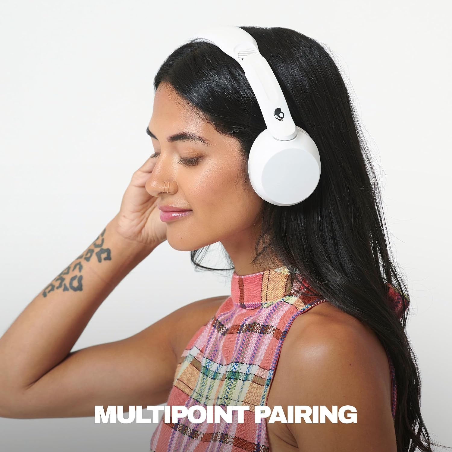 Detalle 2 de Skullcandy Icon 180 S2DTW Wireless On-Ear Headphones, Bone, 50-Hour Battery