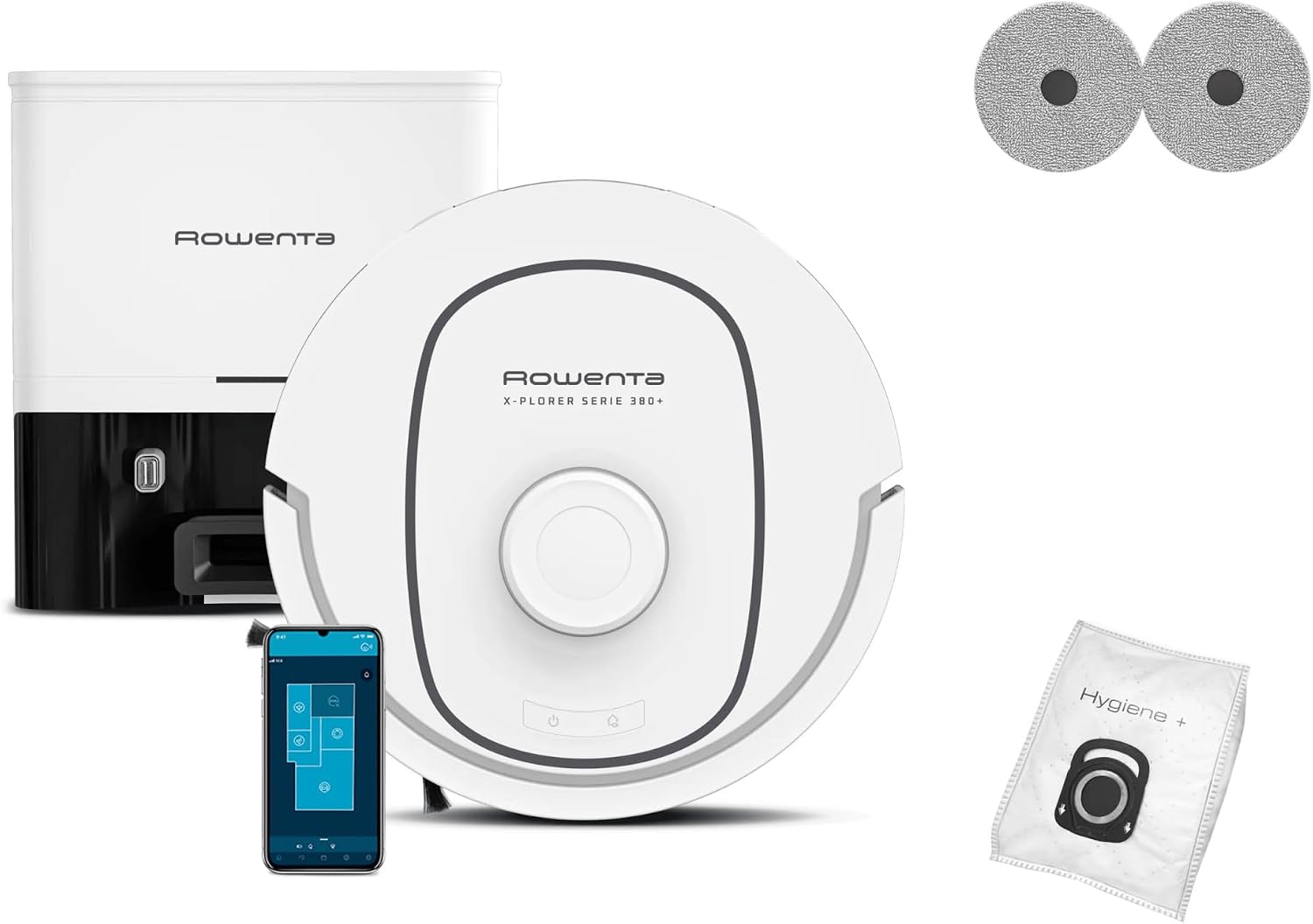Rowenta X-Plorer Série 380+ — Aspirateur Robot Laveur Animal & Allergie RR89U7E0