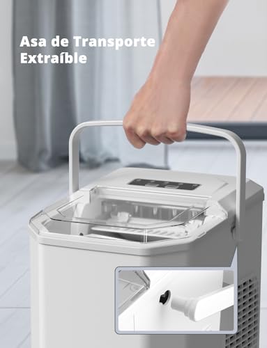 Detalle de Acmeenjoy Máquinas para Hacer Hielo: Portátil, Autolimpiante y con Cuchara Invertida