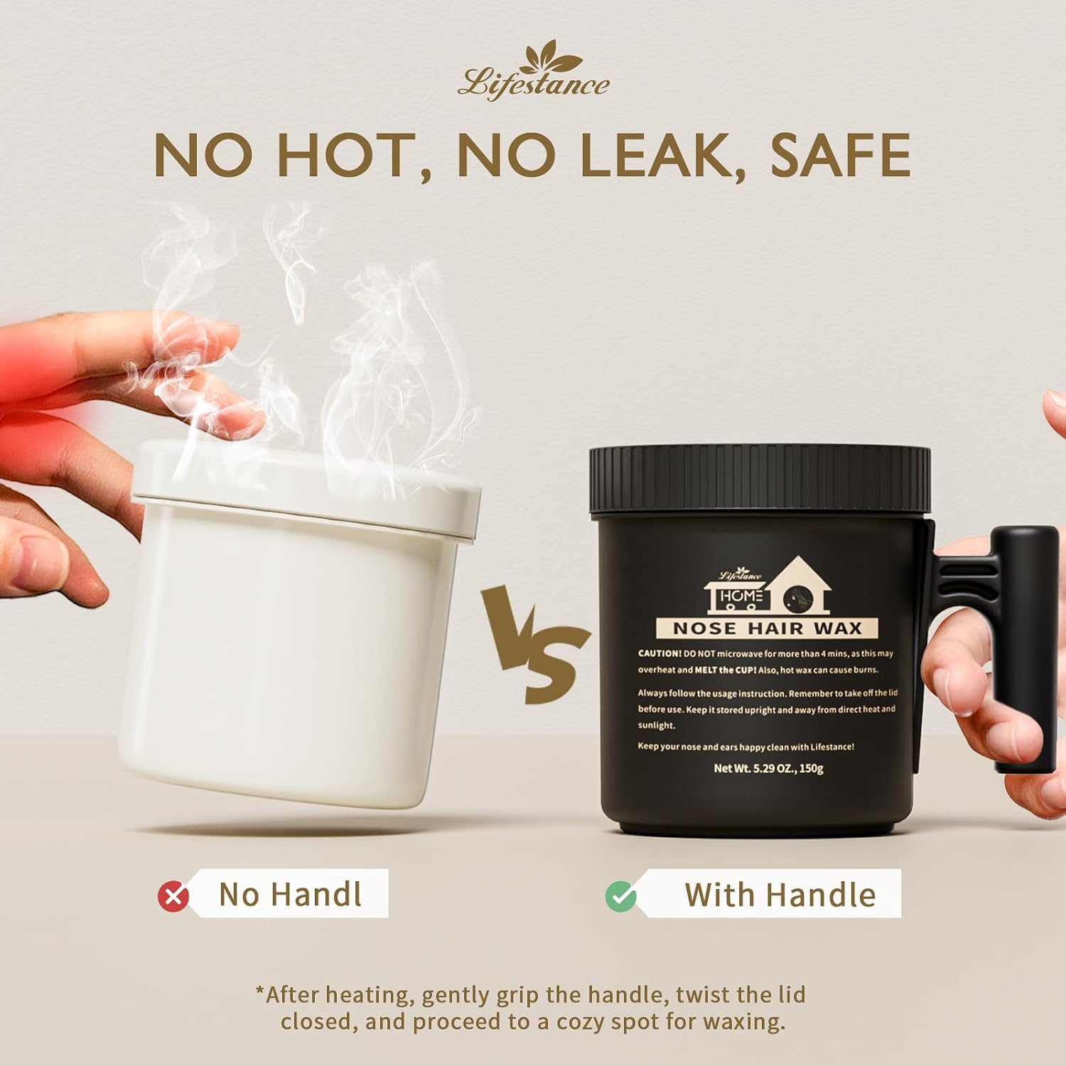 Thumbnail 5 de Lifestance Neuswax Kit 1 voor neushaar met 150 g wax en 40 applicators
