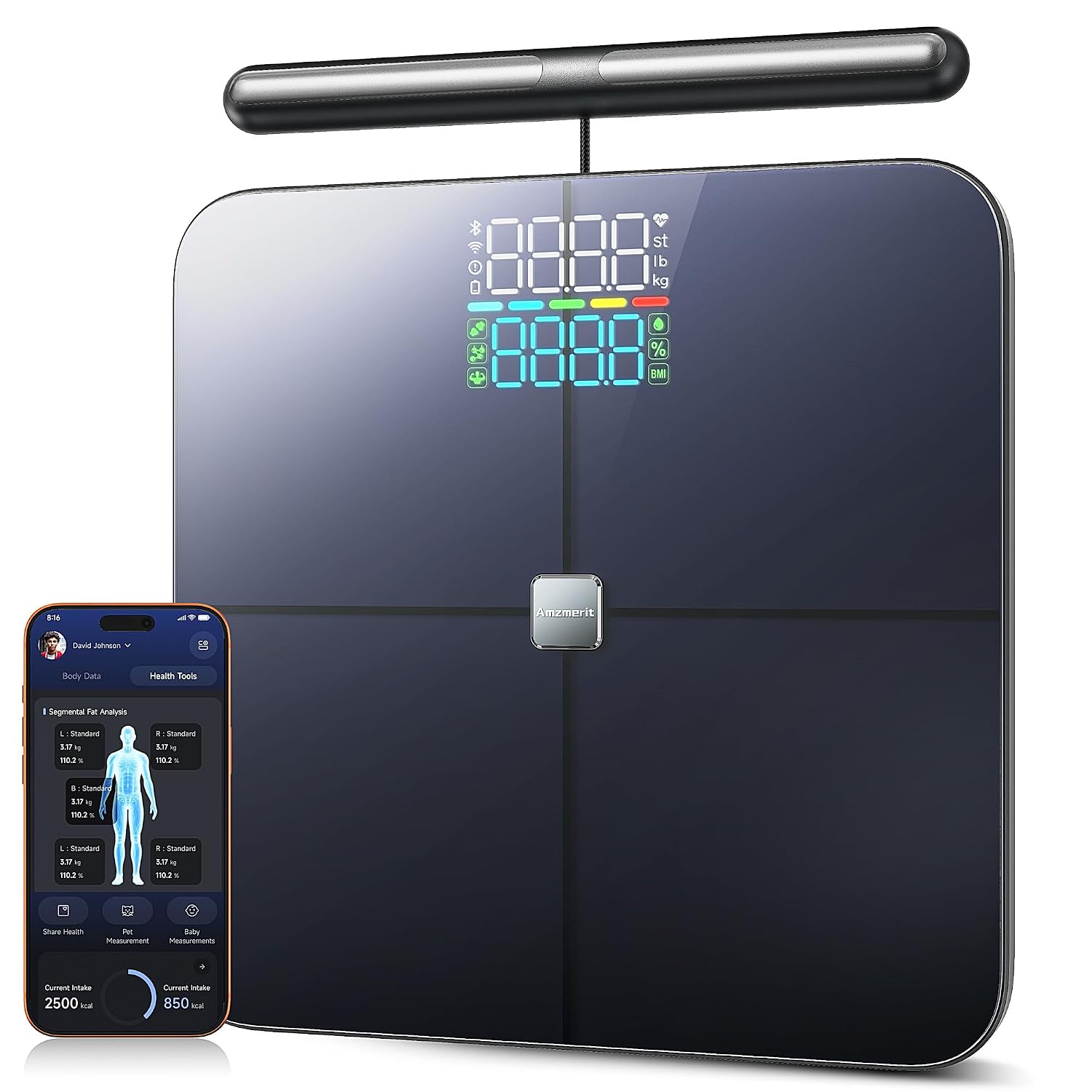 Thumbnail 6 de Körperfettwaage Smart Waage 180 kg ⚖