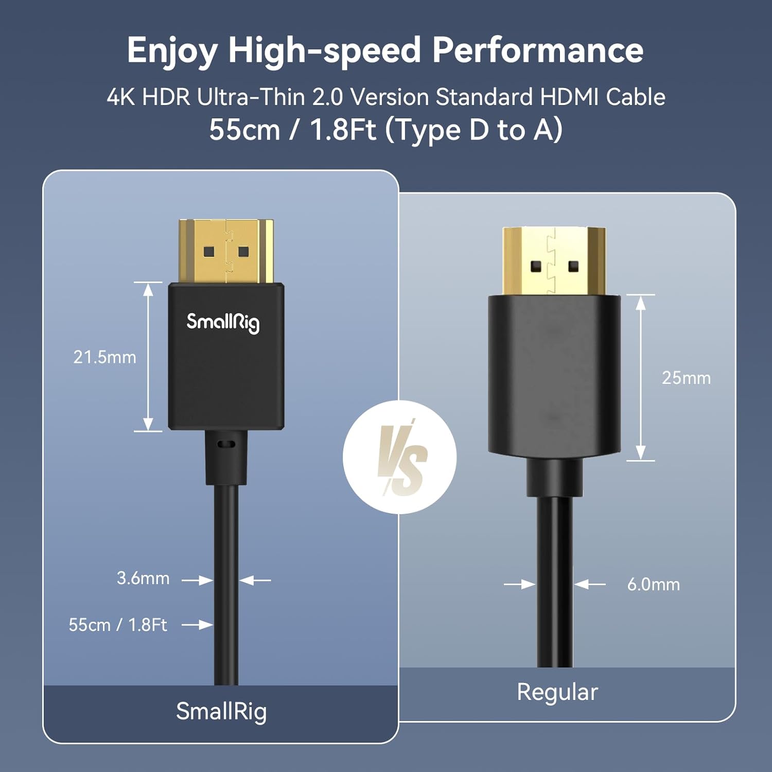 Detalle 2 de SMALLRIG 3043B câble HDMI 55 cm