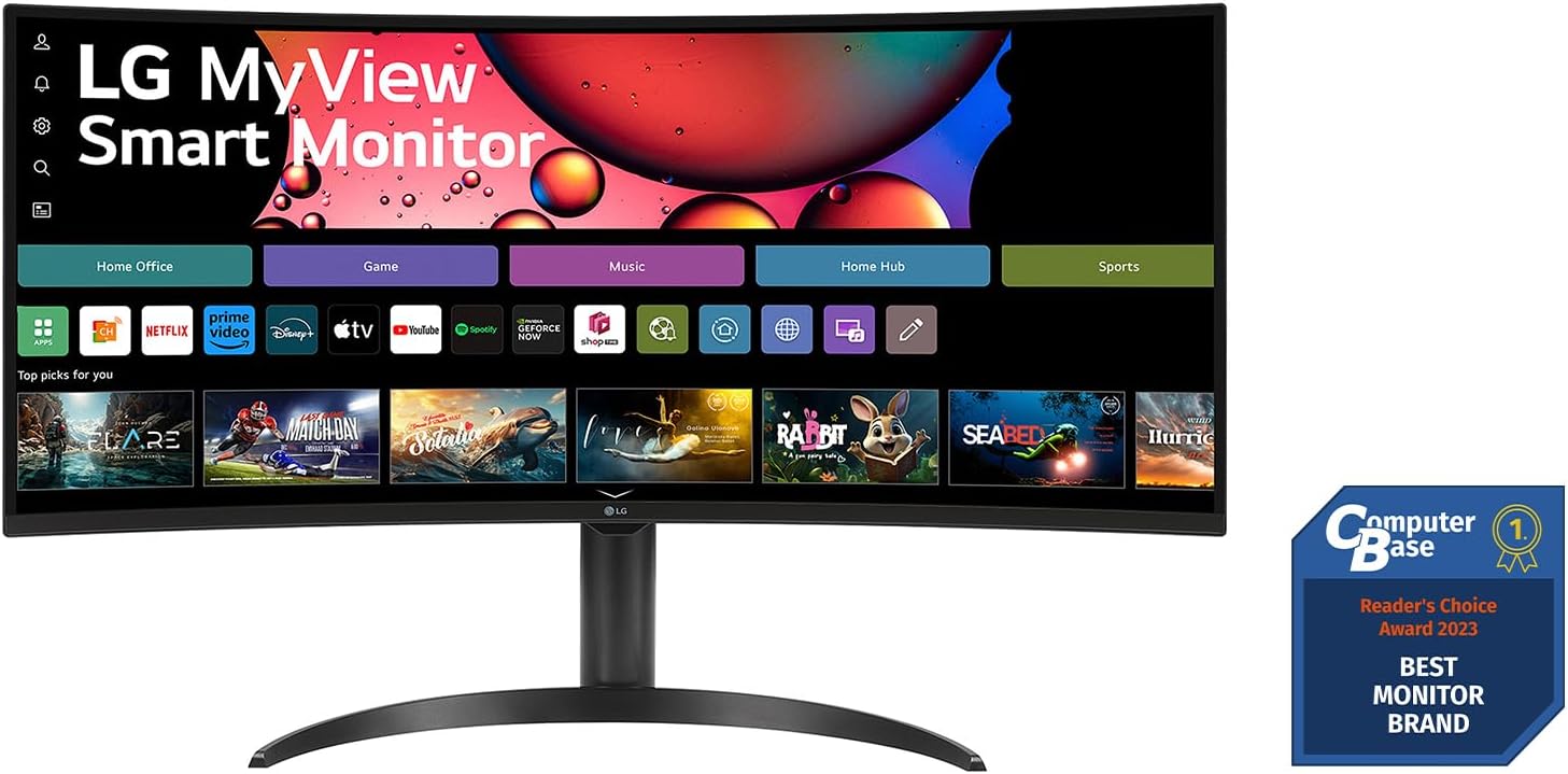 Detalle de LG 34SR65QC-B.AEU – 34 Zoll UlraWide Curved Monitor mit webOS 23