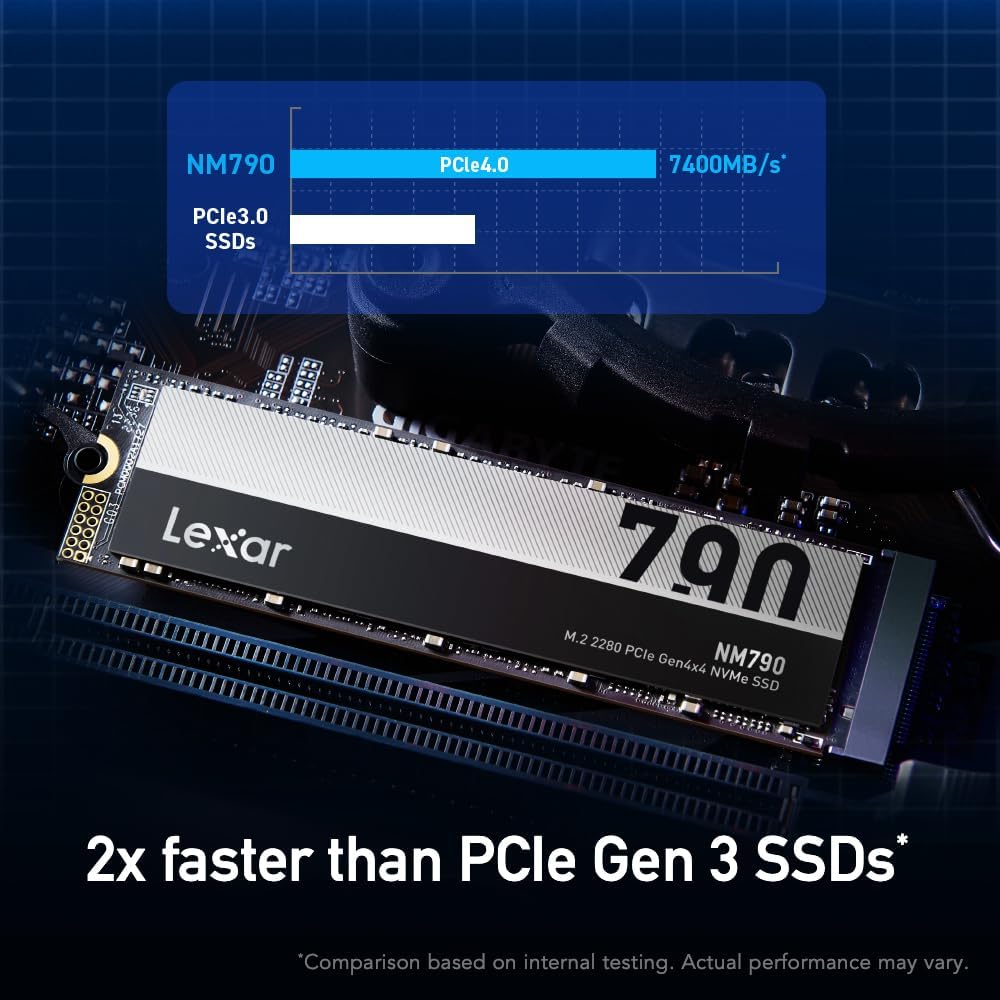 Thumbnail 2 de Lexar 4TB NM790 PCIe Gen4 NVMe M.2 2280 Internal SSD (LNM790X004T-RNNNU)
