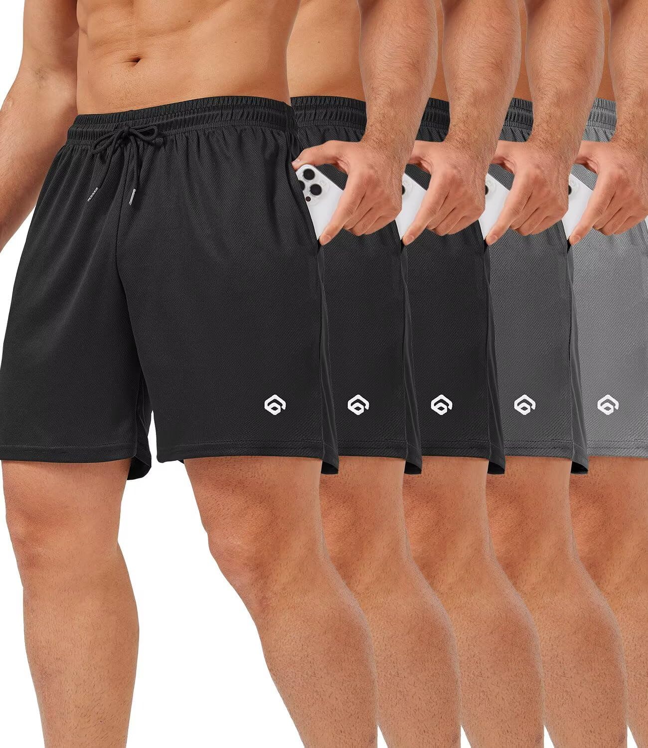 Detalle de Lomsoe Men's Gym Shorts, 5-Inch