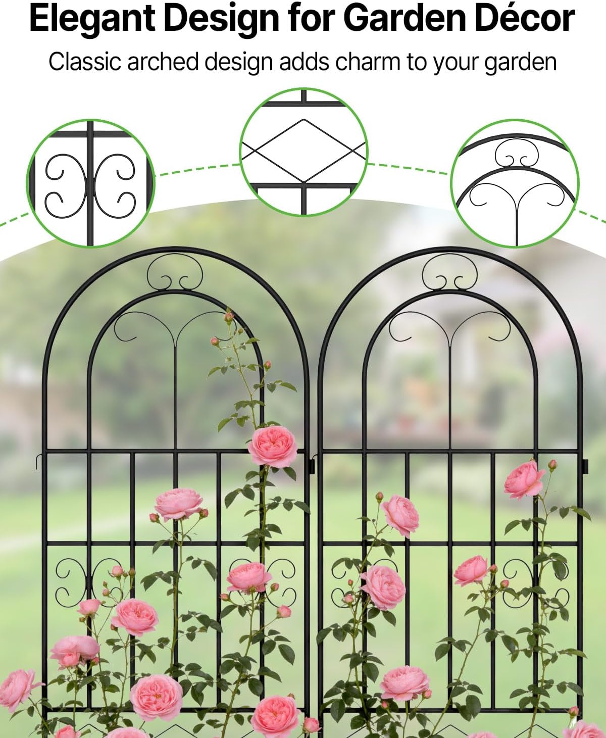 Thumbnail 6 de Suteck Metal Garden Trellis 87-Inch