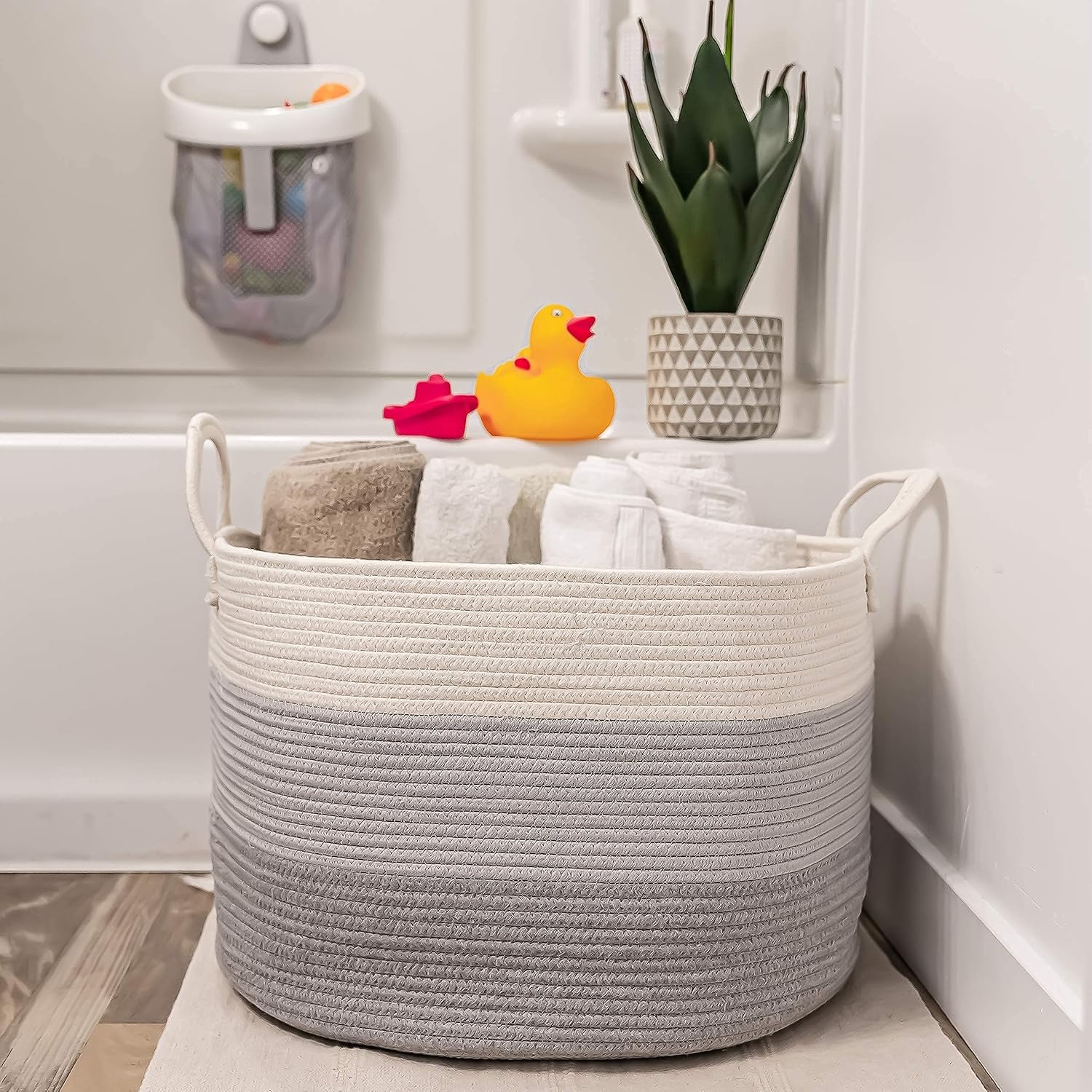 Thumbnail 6 de OrganiHaus Woven Storage Basket, 20 x 13 Inches