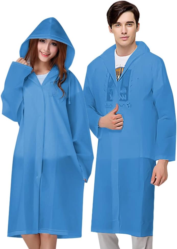Vicloon poncho impermeabile in EVA riutilizzabile (confezione da 2 pezzi) per adulti