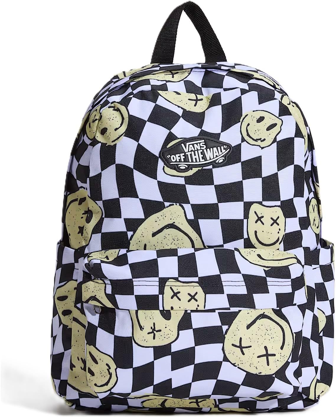 Detalle de Vans Old Skool Grom Rucksack, Schwarz & Chili Pepper, Größe M – robust, kompakt und alltagstauglich