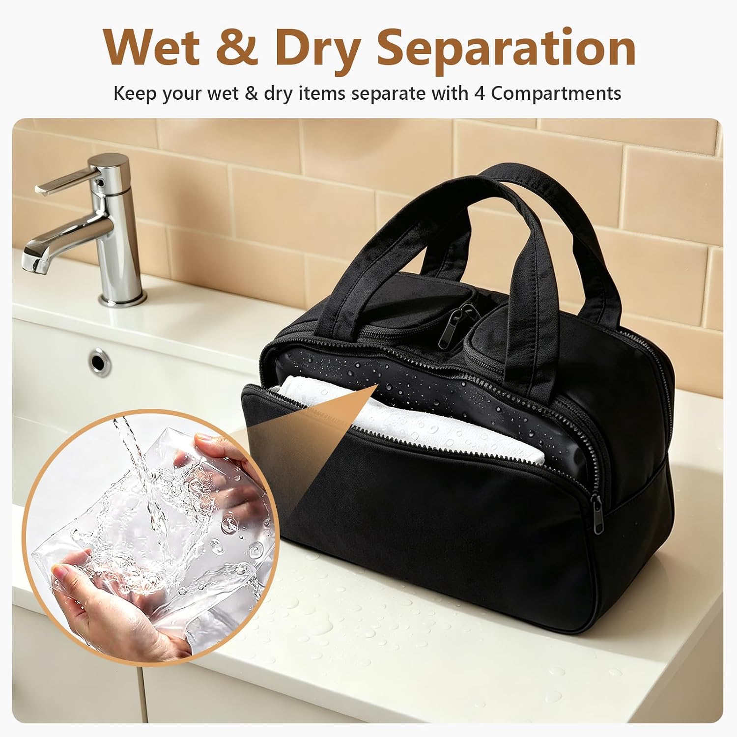 Thumbnail 4 de YooxArmor Large Capacity Travel Makeup Bag with Multiple Pockets