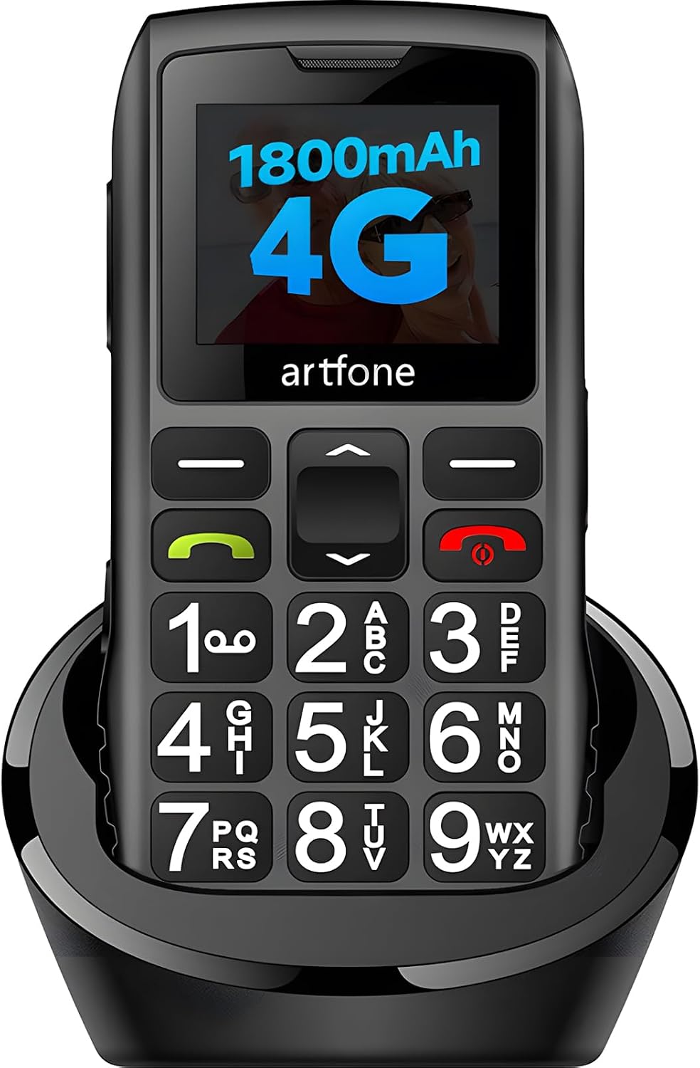 Detalle de Artfone 4G Seniorenhandy ohne Vertrag – Großtasten, Notruftaste und Taschenlampe