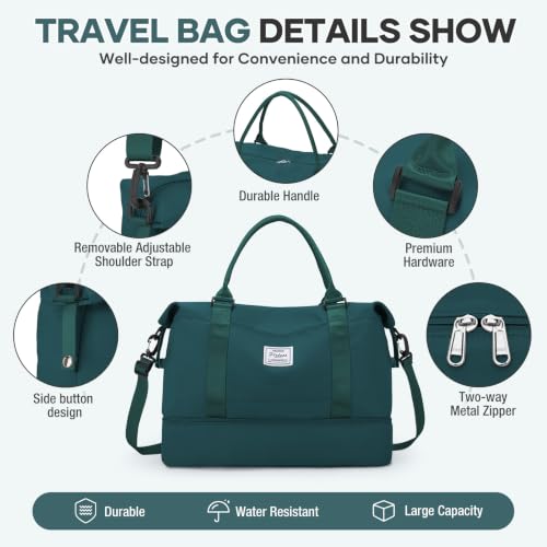 Detalle 2 de SEAFEW Sac de Voyage 45x36x20 cm – Bagage cabine EasyJet et sac de week-end polyvalent