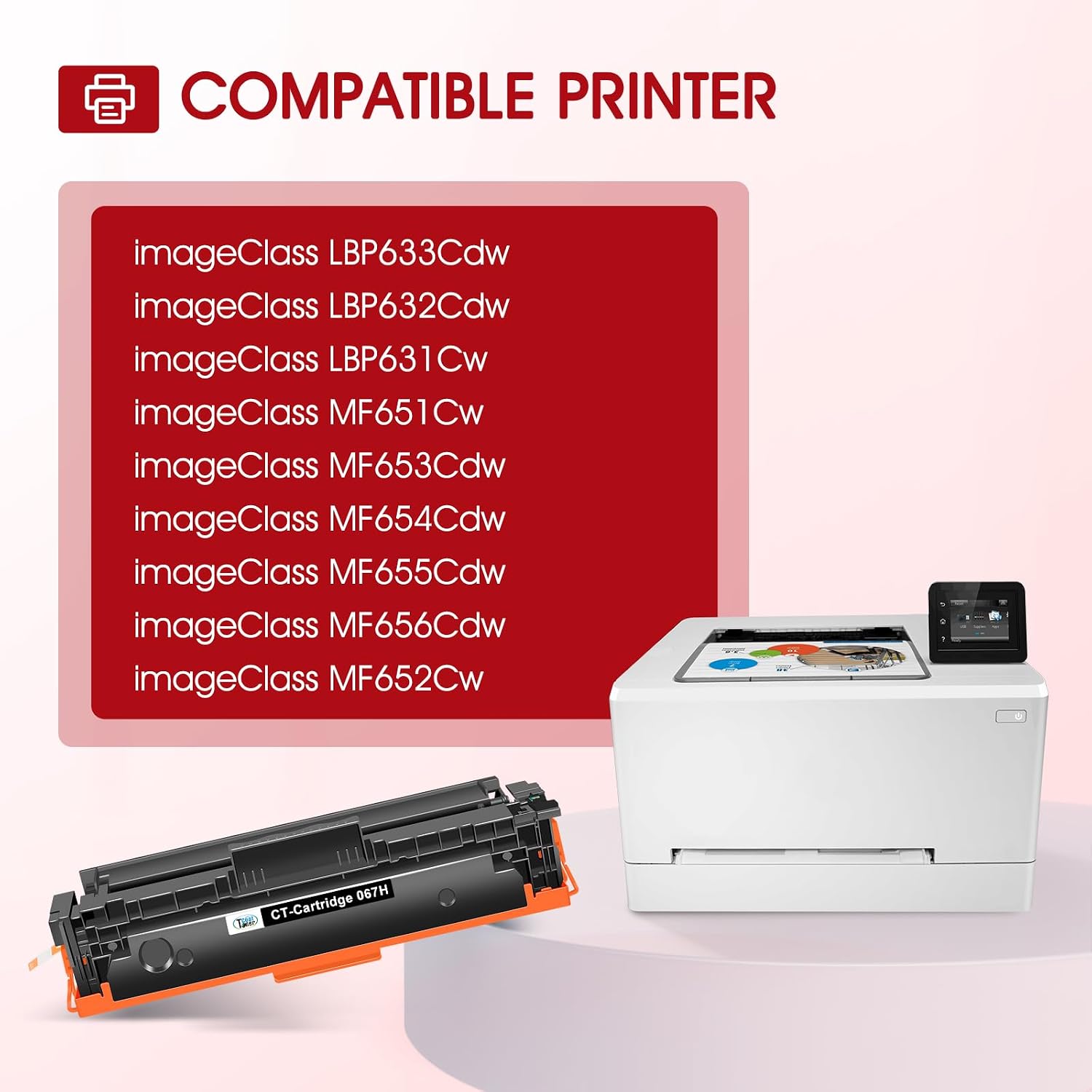 Detalle 2 de Cool Toner 067H 067 High-Yield Toner Cartridge Set, 4-Pack for Canon