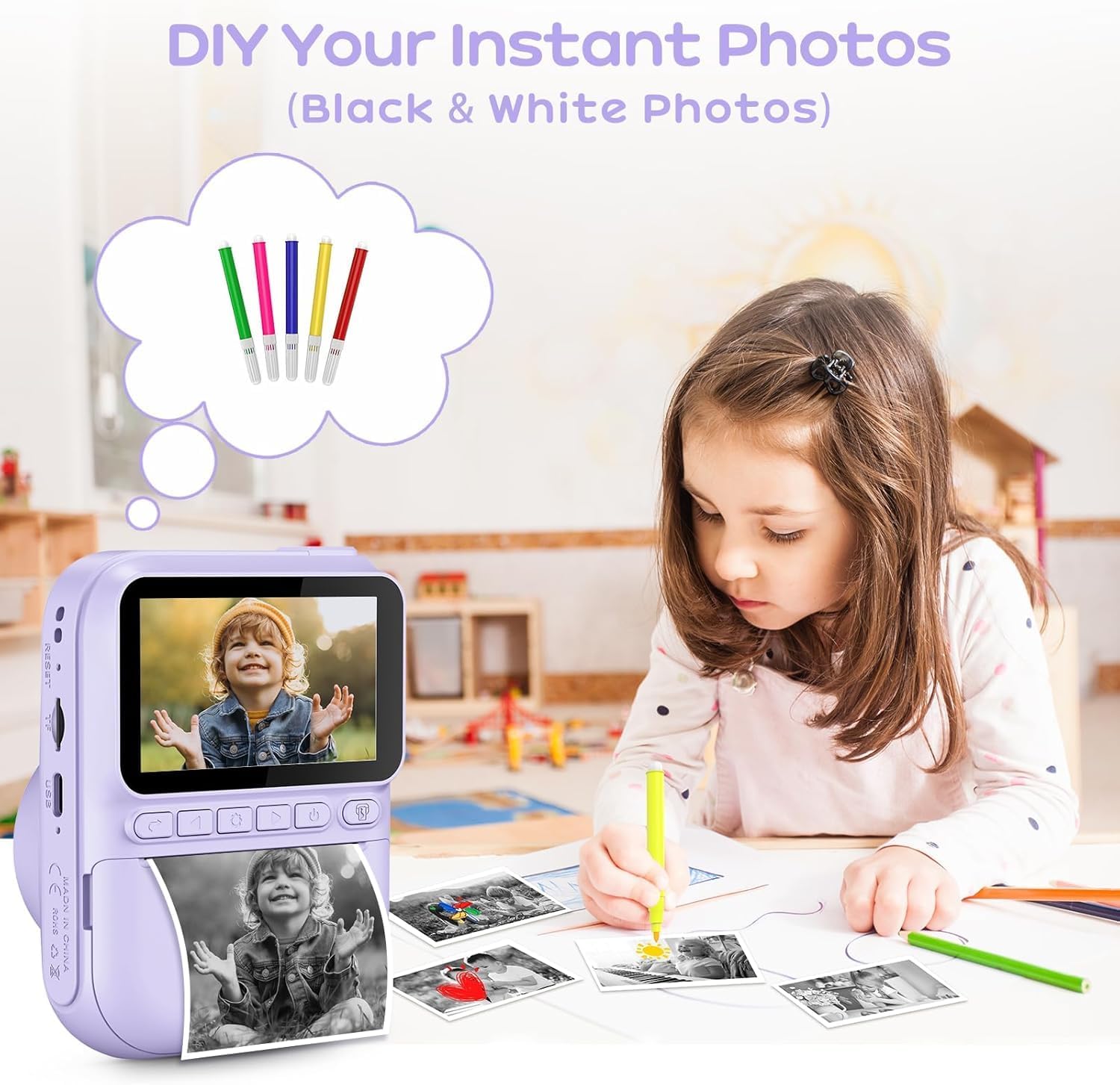 Thumbnail 6 de GREENKINDER Kids Instant Print Camera 3-inch
