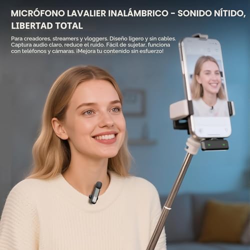 Thumbnail 3 de XIXIXIAXIA Micrófono Lavalier Inalámbrico con Pantalla LED y Reducción de Ruido (Negro)