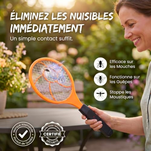 Detalle 2 de GOODS+GADGETS® Raquette électrique anti-insectes, format 44,5 x 16 cm