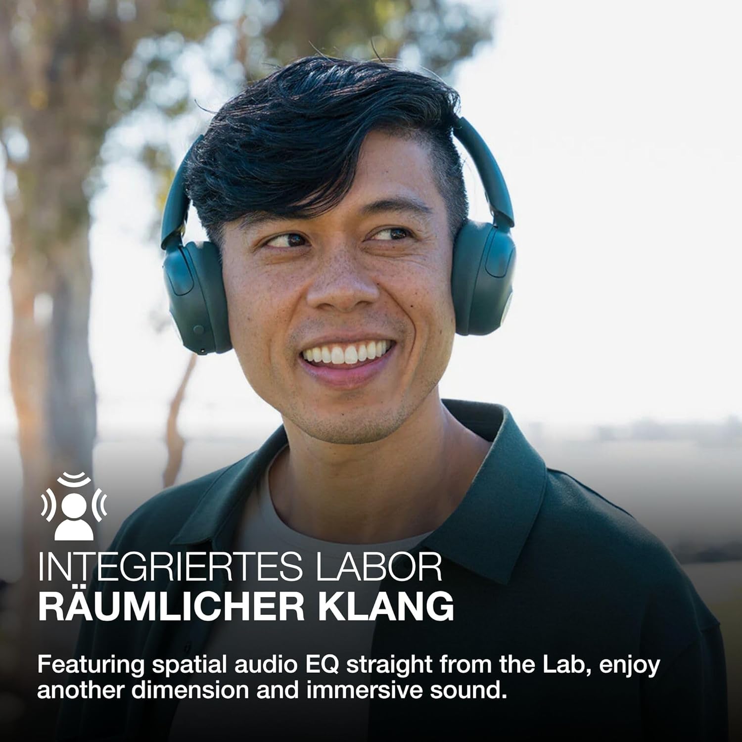 Thumbnail 2 de JLab Go Lux ANC Kopfhörer (Hybrid ANC, Bluetooth, Mikrofon) – kabellose On-Ear Lösung in Salbei
