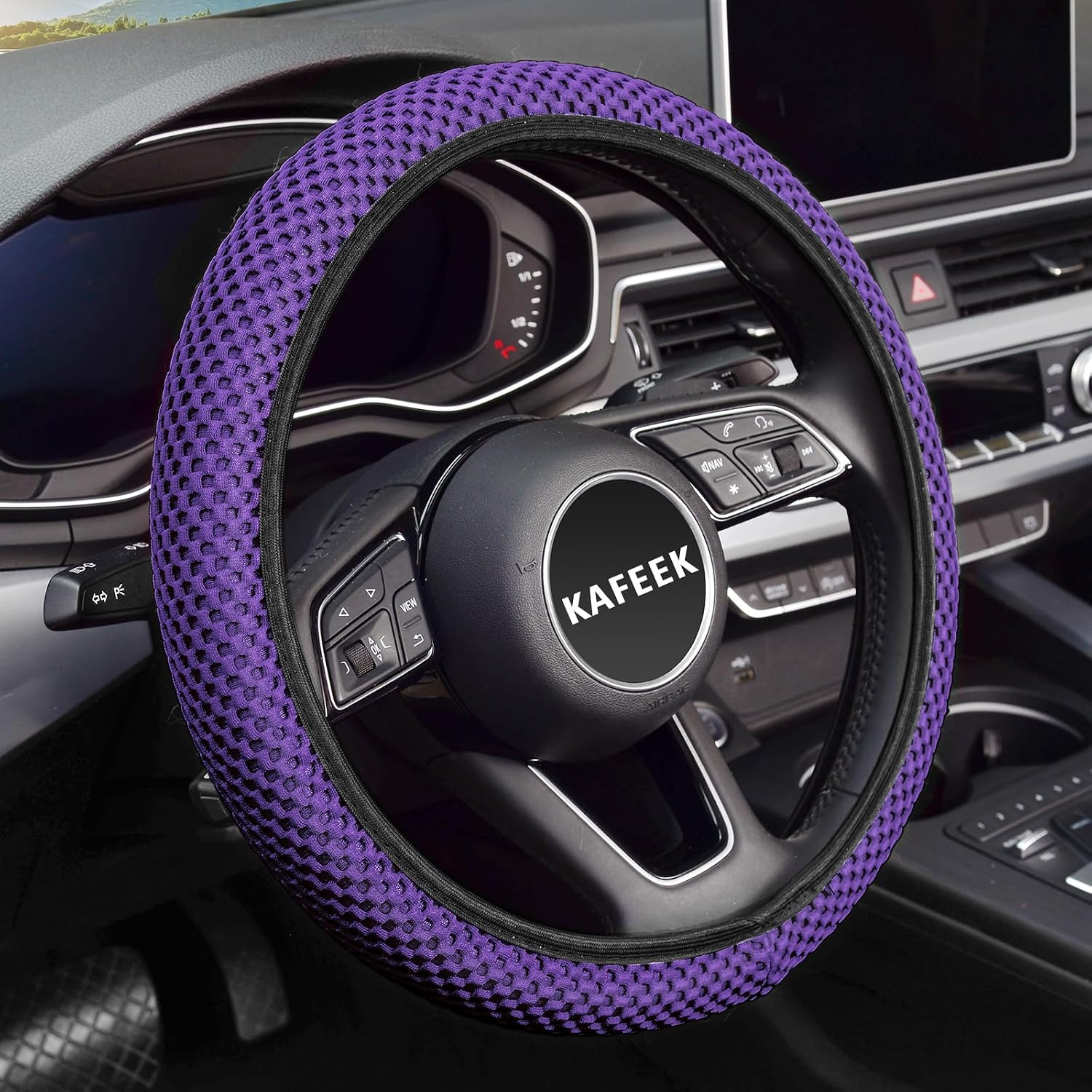 Detalle de KAFEEK Steering Wheel Cover, 15-Inch