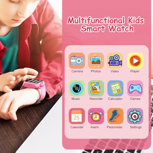Detalle 1 de Reloj Niños con Cámara Giratoria, HD Pantalla y Juegos 🕒