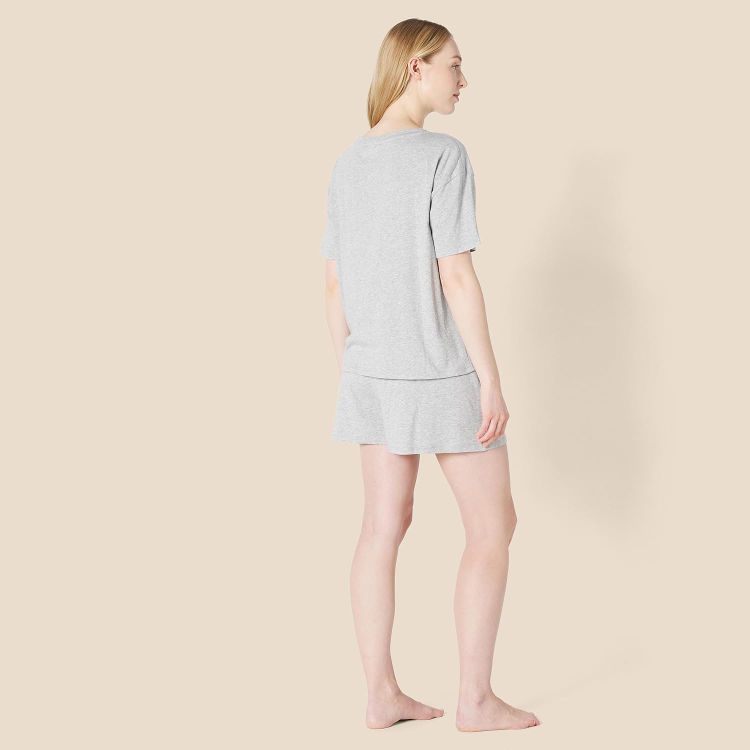Thumbnail 1 de Amazon Essentials Damen-Nachtwäsche-Set mit Kurzarm-Shirt und Shorts aus Baumwollmix